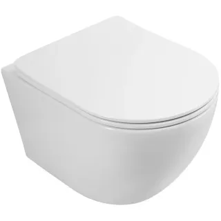 Унитаз подвесной ArtMax Sanremo AM026CHR/SC безободковый с сиденьем микролифт белый